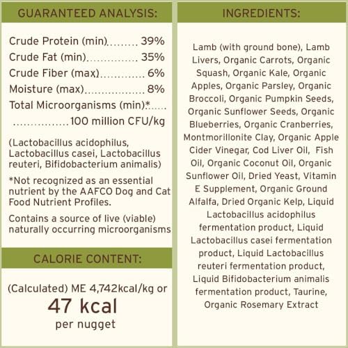 Primal Freeze Dried Raw Dog Food Nuggets, Lamb, 30 oz