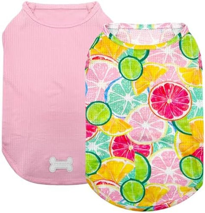 KYEESE 2Pack Dog Shirts for Small Medium Dogs Breathable Mesh Tank Top
