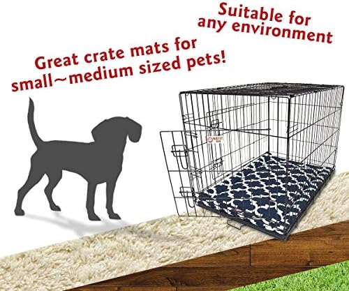 30" Trellis Navy Blue Crate Dog Bed Mat By Majestic Pet Products