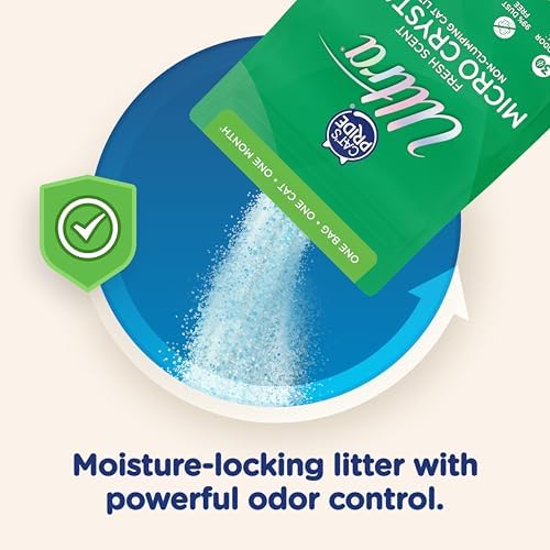 Ultra by Cat's Pride Fresh Scent Micro Crystals, Soft on Paws Litter, 15lb