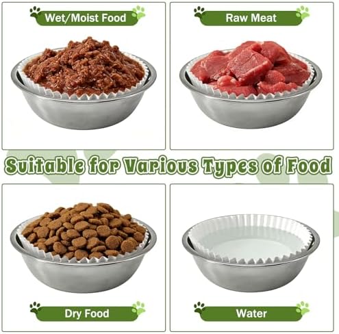 200 Pcs Pet Disposable Feeding Bowls Liner Bulk