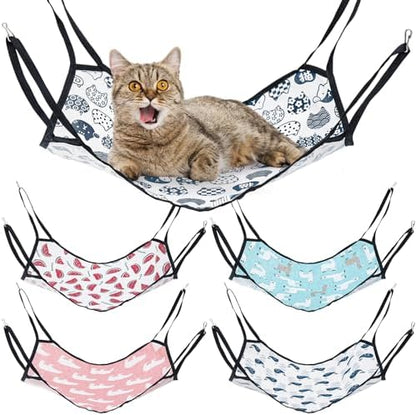 Shappy 5 Pcs Pet Hammock for Cage, Pet Hanging Bed Soft, Cute