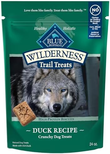 Blue Buffalo Wilderness Trail Treats Duck Crunchy Dog Biscuits, 24 oz