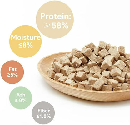Freeze Dried Super Booster Duck Bites for Dogs & Cats - Grain-Free, Protein-Packed Training Treats, Great Food Topper for Picky Eaters & Pets with Allergies (5.1 oz (~145g), JUST DUCK (Large Pack))