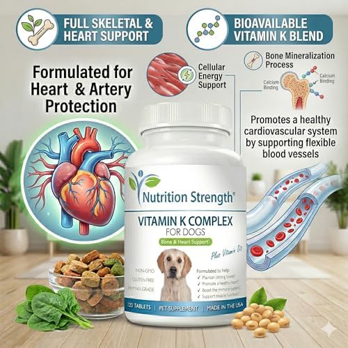 Vitamin K for Dogs | K1 & K2 (MK4 + MK7) + Vitamin D3