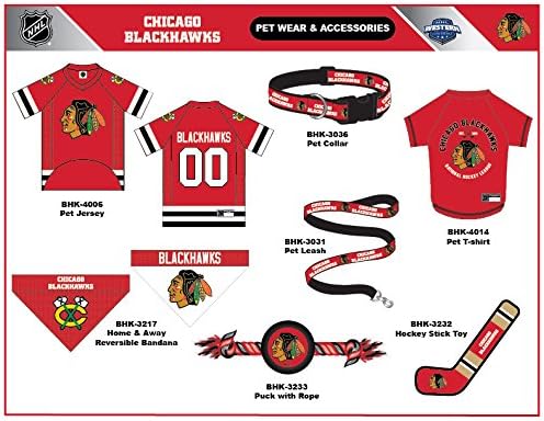 NHL CHICAGO BLACKHAWKS BANDANA for DOGS & CATS, Large/X-Large. - Cute & Stylish Bandana! The Perfect HOCKEY FAN Scarf Bandana, great for Birthdays or any Party!