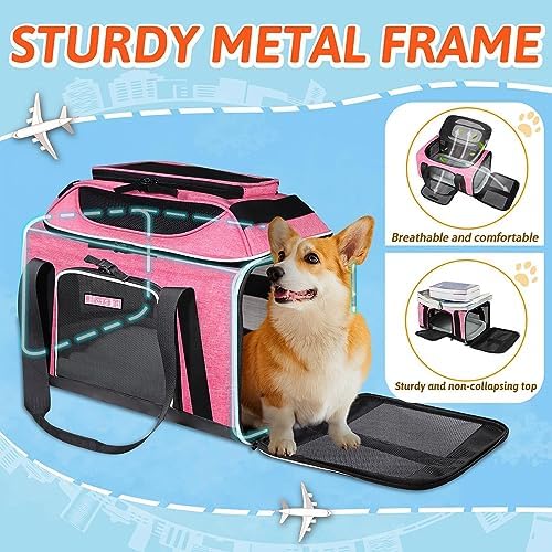 Petskd Top-Expandable Small Pet Carrier 18"x13"x9.5" Airline Approved