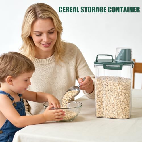 2 Pack 3 Lbs Pet Dog Cat Food Storage Containers for Travel - Pine Green
