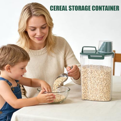 2 Pack 3 Lbs Pet Dog Cat Food Storage Containers for Travel - Pine Green