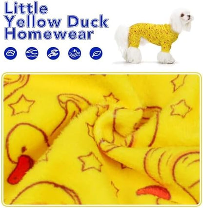 Paiaite Dog Pajamas Onesie: Comfortable Four-Legged Apparel for Small, Medium, & Large Dogs, Polyester Material for Comfort, Wrinkle Resistance, Moisture Wicking, Stretchiness Rotating Duck XL