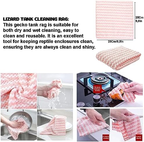 Generic Reptile Tank Cleaning Kit, Bearded Dragon & Lizard Accessories, Compact Glass Terrarium Cleaning Kit