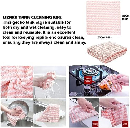 Generic Reptile Tank Cleaning Kit, Bearded Dragon & Lizard Accessories, Compact Glass Terrarium Cleaning Kit