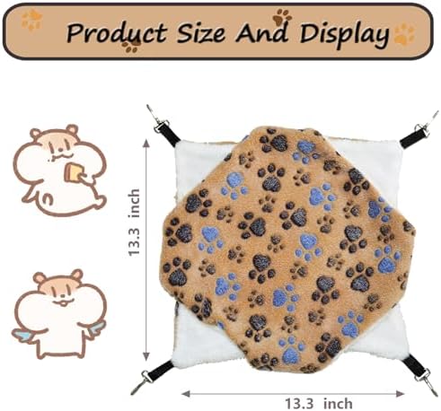 Guinea Pig Hammock for Cage 13.3X13.3,Sugar Glider Hammock,Reusable