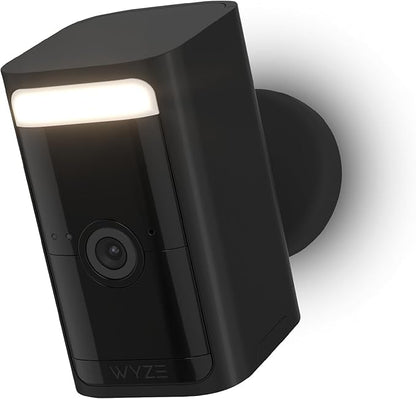 WYZE Wireless Outdoor/Indoor Battery Security Camera, 2.5K HDR Color Night Vision, Integrated Spotlight & Siren, Motion Detection, 2-Way Audio, Alexa & Google Assistant Compatible, Free Expert Support