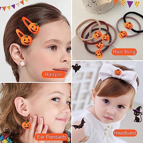 120 Pcs Halloween Resin Charms Pumpkin, DIY Mini Flatback Charms Pumpkin