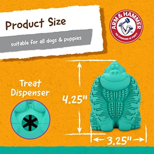 Arm & Hammer Super Treadz Gorilla Dental Dog Chew Toy, Large