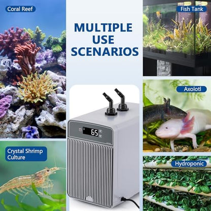 BAOSHISHAN 1/10 HP Aquarium Chiller 42 Gal 160L Water Cooling System