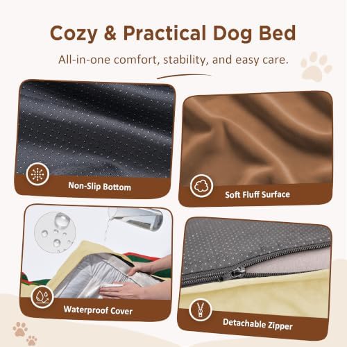 Comfort Expression Orthopedic Dog Beds for Large Sized Dog with Bolster