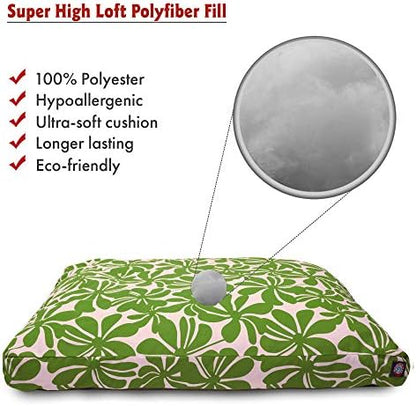Majestic Pet Rectangular Dog Bed, X-Large, 50x42x5 in, Washable, Sage
