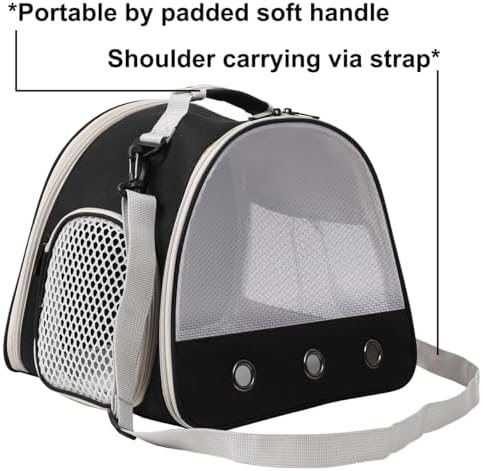 Breathable Guinea Pig Carrier Backpack with Nylon Mesh Window Portable Carrier for Guinea Pig, Bunny Bearded Dragon Bird Chinchilla Ferret Travel Outdoor