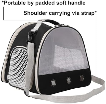 Breathable Guinea Pig Carrier Backpack with Nylon Mesh Window Portable Carrier for Guinea Pig, Bunny Bearded Dragon Bird Chinchilla Ferret Travel Outdoor