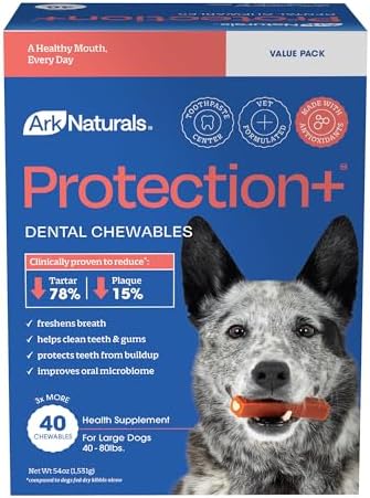Ark Naturals Protection+ Brushless Toothpaste Chews - Large Breeds (40 ct)