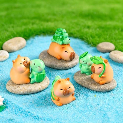 Mini Turtle & Capybara Silicone Molds for DIY Fairy Garden Landscape Decor
