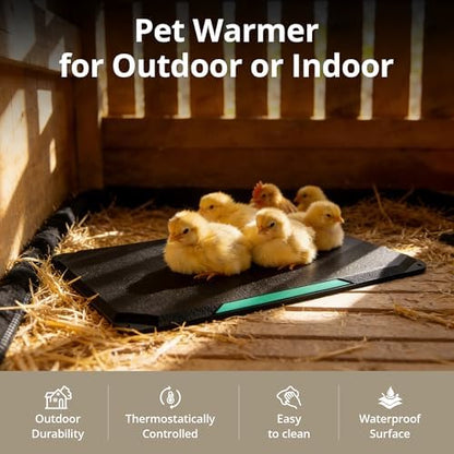 Outdoor Cat Heating Pad, Waterproof Housing, 16.5" x 11.8", 35W