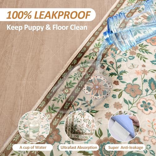 Washable Pee Pads for Dogs, 2 Pack Reusable Puppy Pads, 18"x24"