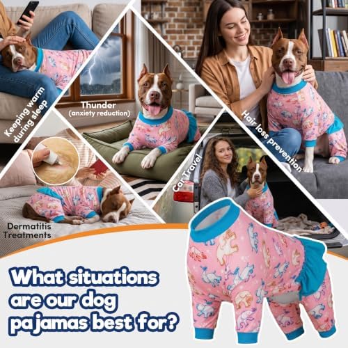 LovinPet Lightweight Dog Bodysuit, Light Pink Baby Elephant Print, M