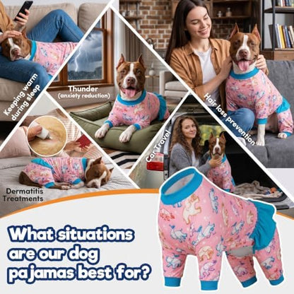 LovinPet Lightweight Dog Bodysuit, Light Pink Baby Elephant Print, M