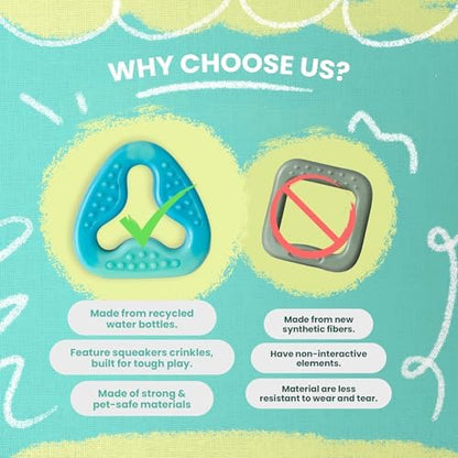 Snugarooz Go Stuff Yourself Triangle Toy - Eco-Conscious , Treat-Dispensing TPR Design - Durable, Interactive Fun for Chewing, Tossing & Problem-Solving