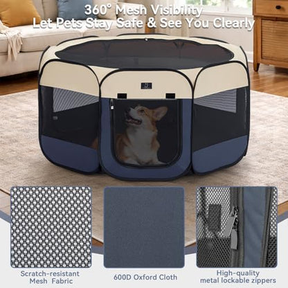 A 4 Pet 40.55-in Dog Playpen for Small Dogs & Puppies, Foldable
