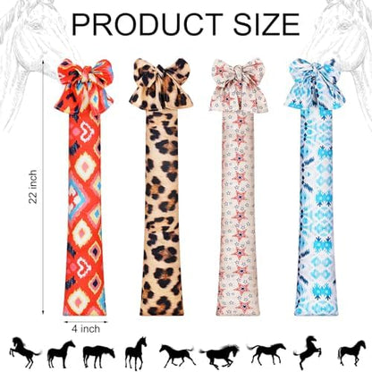 4 Pcs Horse Tail Bags, 22" Stretchy Breathable Tail Bag