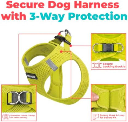 Voyager Step-in Air Dog Vest Harness - Lime Green, XXX-Small