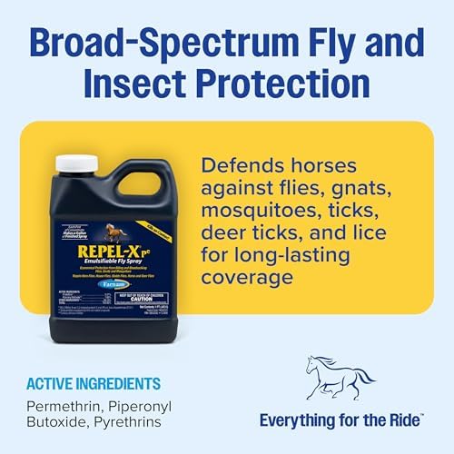 Farnam Repel-X pe Concentrated Fly Spray for Horses & Dogs, 16 Ounces