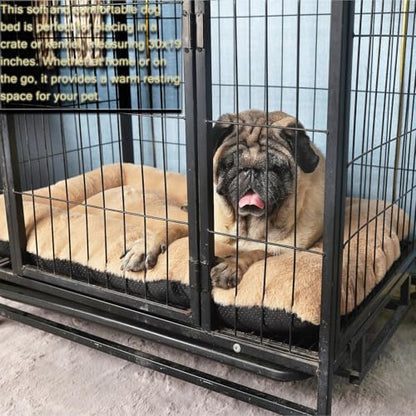 Dog Beds Crate Pad for Medium Dogs Fit Metal Crates or Cages,Ultra Soft Dog Kennel Mat for Crates Washable with Anti-Slip Bottom Kennel Pad for Dogs Cozy Sleeping Mattress,30" x 19",Light Brown