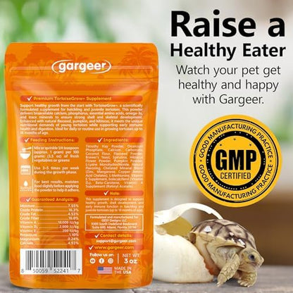Gargeer 3oz Tortoise Juvenile Growth Support Supplement | Made in USA