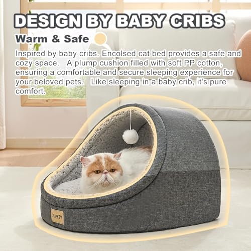 Cute Cat Beds for Indoor Cats, Cat Cave Bed for Kittens,Large Cat Cave