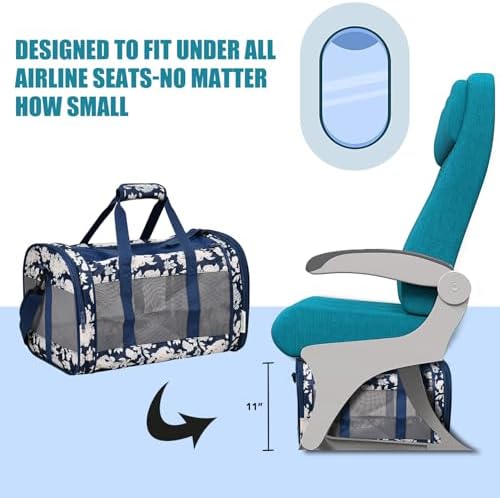 Soft-Sided Kennel Pet Carrier, Airline Approved Travel Handbag