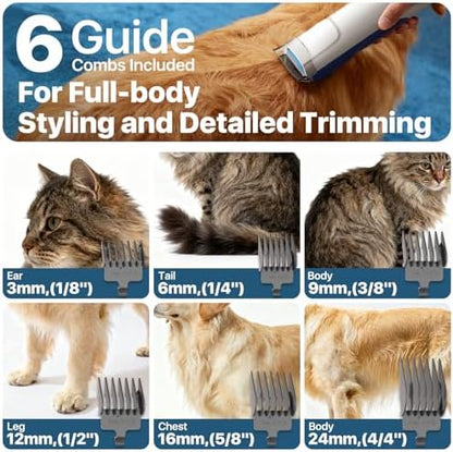 Buenkee Dog Grooming Vacuum Kit, 15000Pa Clipper, Shedding Brush, 2L, White