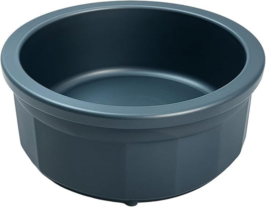 Pet Crock Bowl – Thick Durable Plastic Non-Tip Food & Water Dish for Dogs, Cats & Small Animals - 5.5 Inch Diameter – Indoor/Outdoor – Chew Resistant, Easy Clean (Blue, Medium 16oz)