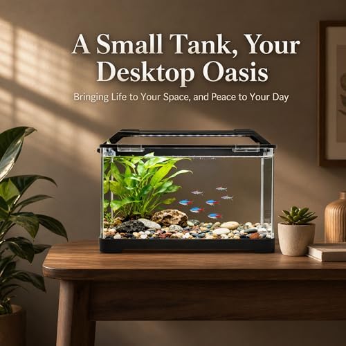 3.5 Gallon Betta Fish Tank, Plastic, All in One Aquarium Starter Kit