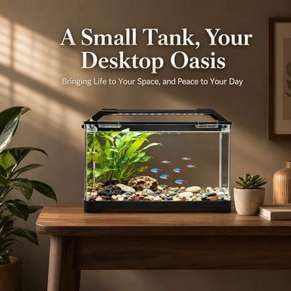 3.5 Gallon Betta Fish Tank, Plastic, All in One Aquarium Starter Kit