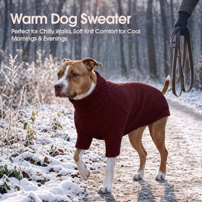 IECOii XL Dog Sweater, Winter Doggy Clothes for Medium Dogs Girl Boy
