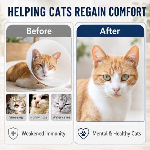VICSOM L-Lysine for Cats, Cat Lysine Supplement Drops, Chicken, 2 Fl Oz