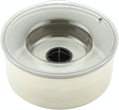 Slopper Stopper Stainless Steel Dripless Water Bowl with Tritan Plastic Lid, Holds 1 Gal, Reduces Spills & Trails Up to 85%+, Water Bowl for Medium Breed Dogs (21-50 lbs), The Original Slobber Stopper