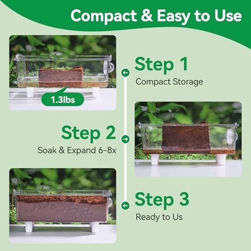 Natural Coconut Fiber Substrate 5 Pack Coco Soil Brick Reptile Substrate
