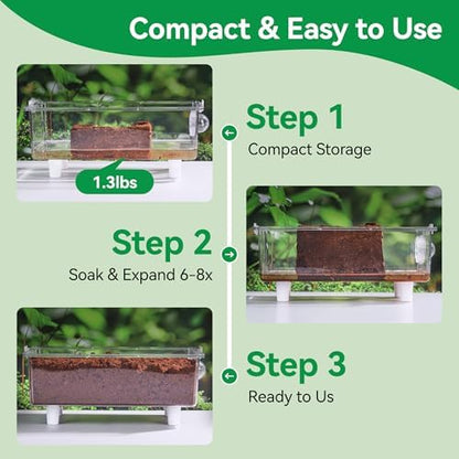 Natural Coconut Fiber Substrate 5 Pack Coco Soil Brick Reptile Substrate