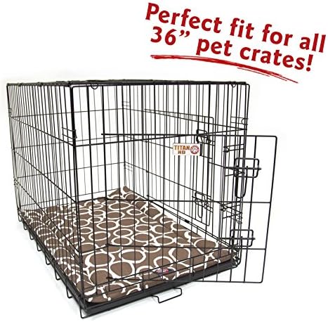 36" Fusion Mocha Brown Crate Dog Bed Mat By Majestic Pet Products